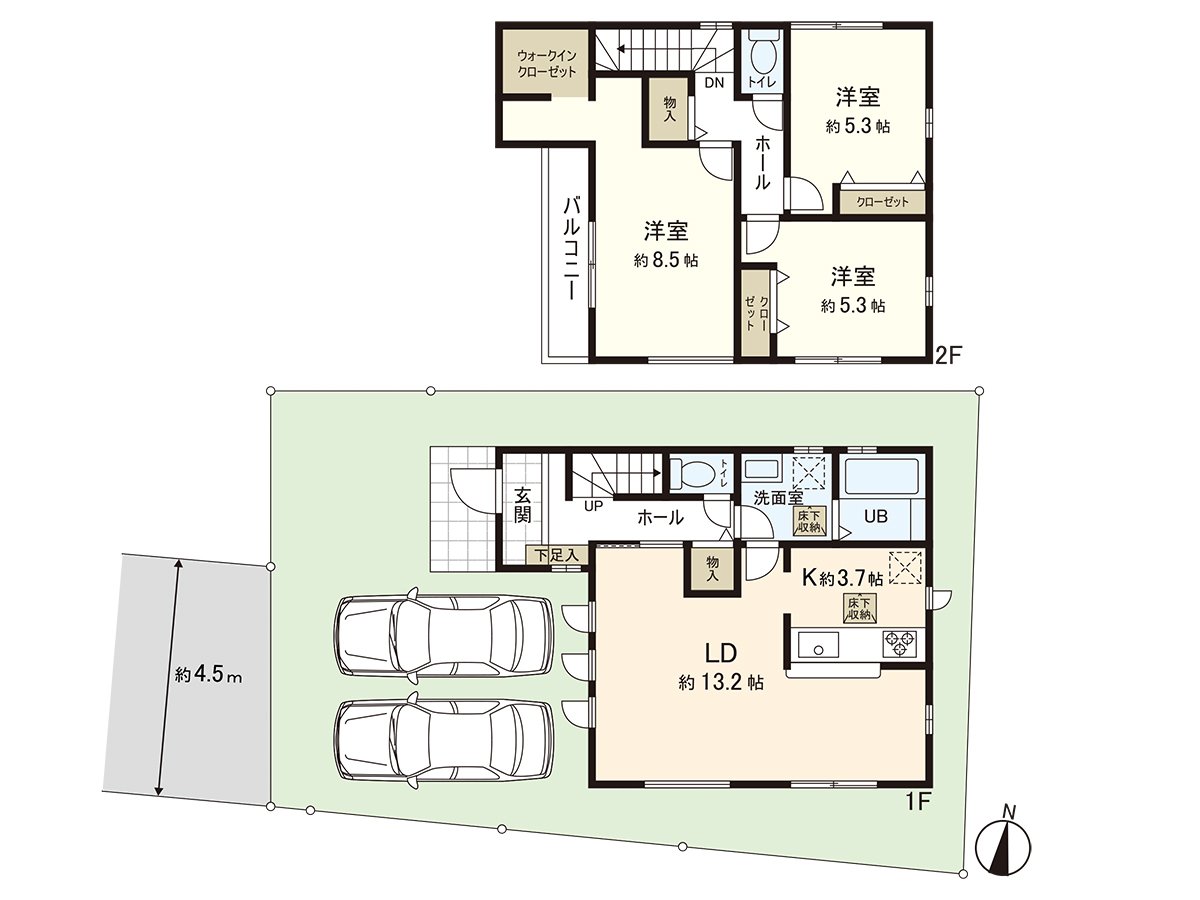As there is it for two car space (there are Depending on car type restrictions), it is convenient for visitor and several possession.