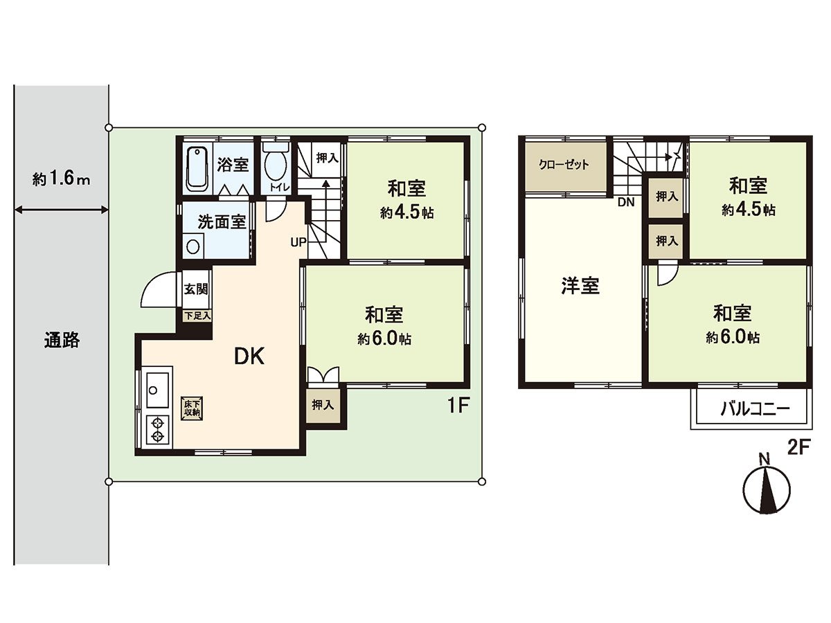 有三個超過6張塌塌米居室，能舒適地渡過