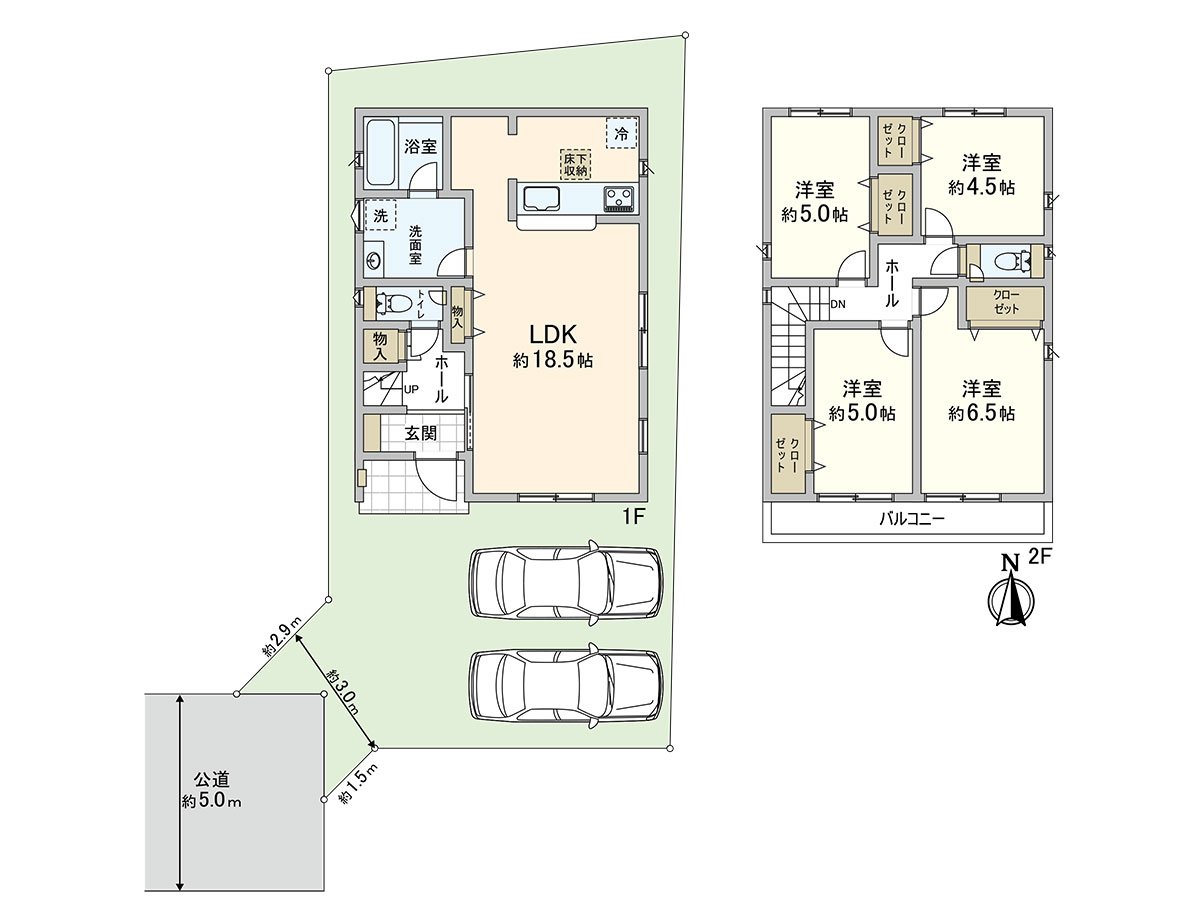全居室有收纳，能有效活用住空間。