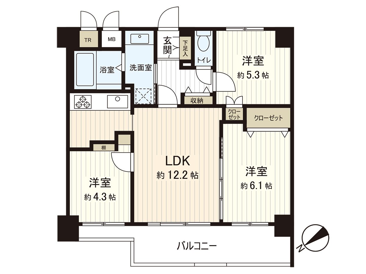 因為是以客廳為中心的房型所以交流不有進展嗎？