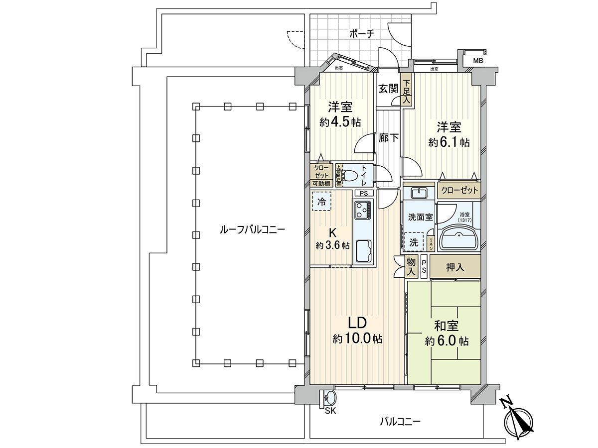 全居室有收纳，能有效活用住空間。