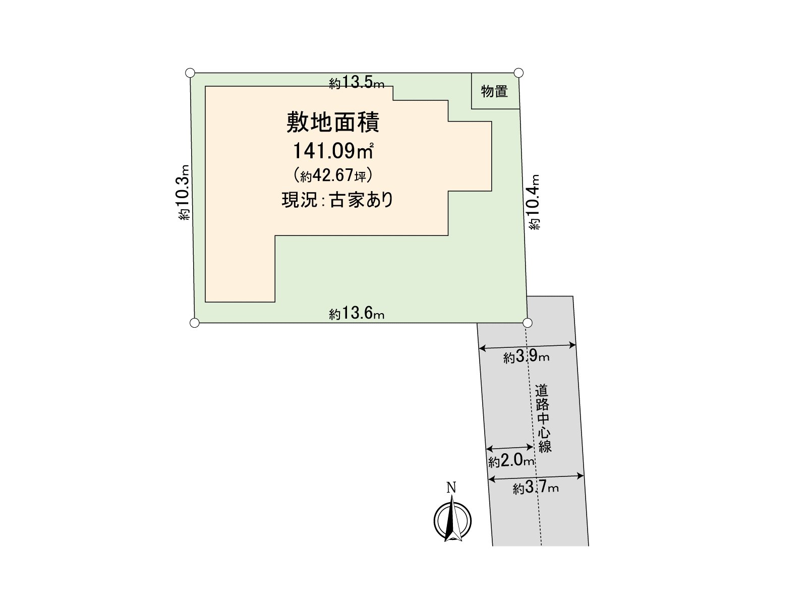 土地面積141.09平方公尺(約42.67坪)東京地鐵線副都心線"千川"車站步行12分鐘的東京地鐵線有樂町線"小竹向原"車站步行14分鐘