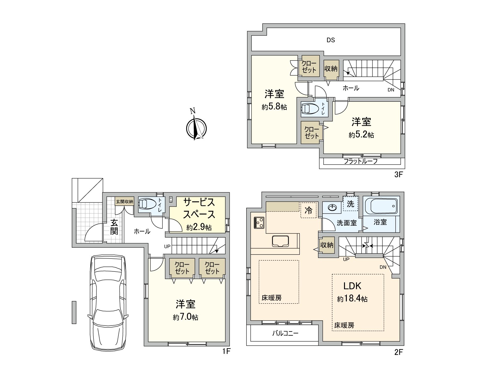 用地面積：約69.18平方公尺建築面積：約112.69平方公尺