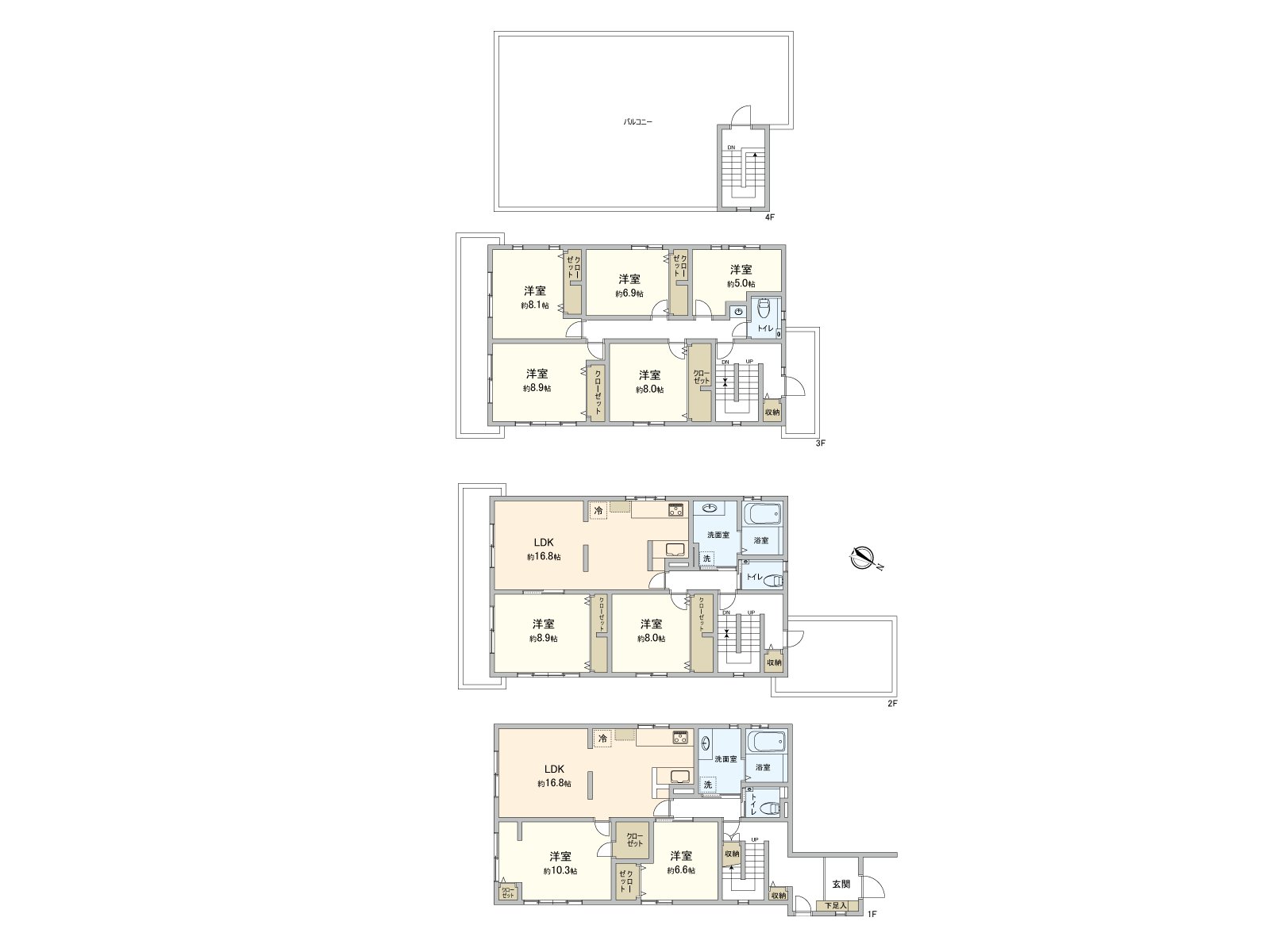9LDK建物面積239.1平米(約72.32坪)土地面積190.28平米(約57.55坪)車庫面積は確認中です。