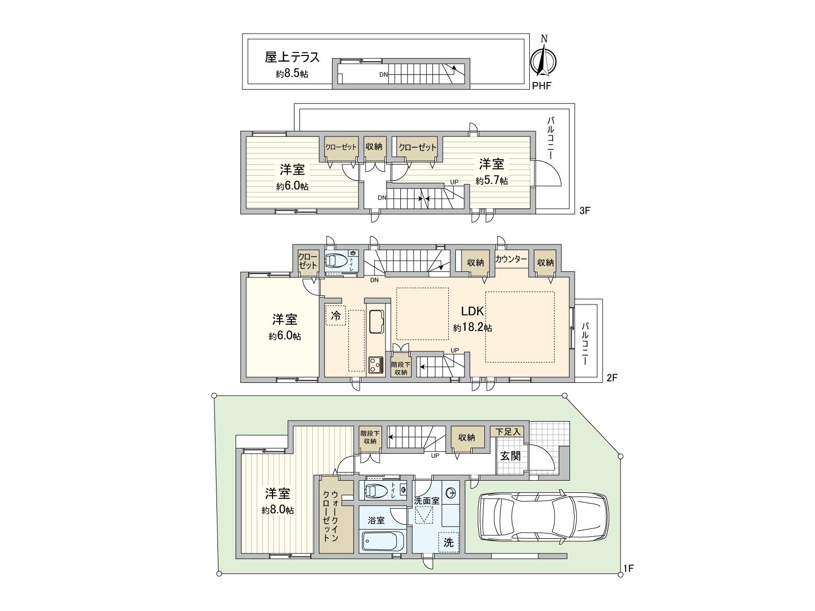 A 17-minute walk from 14-minute walk from Tokyo Metro Yurakucho Line, Fukutoshin Line "Kotakemukaihara" station Tobu Tojo Line "Tokiwadai" station