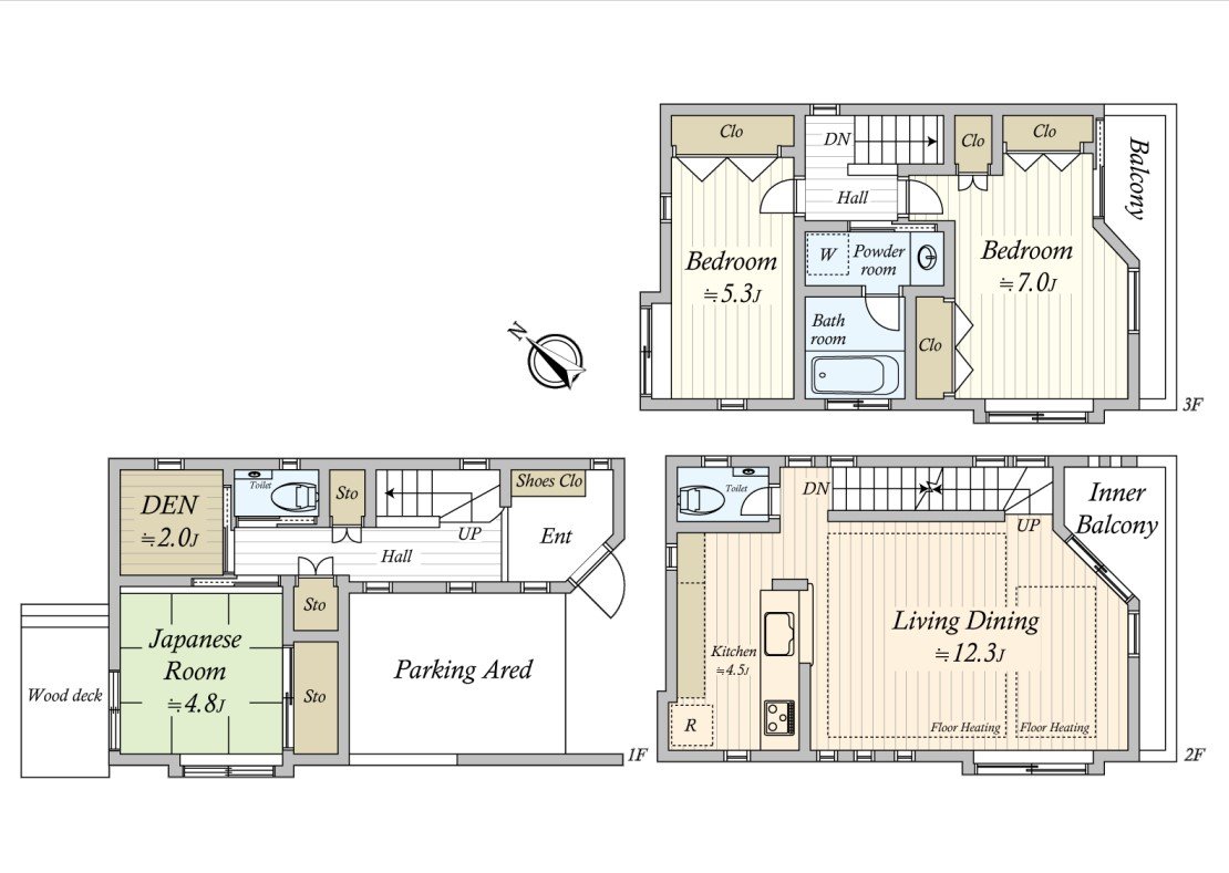 The Wood deck in the Floor plan read an existence point, and dimensions and the shape just become the outline.
