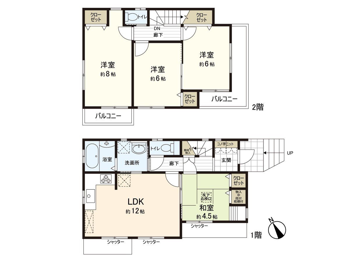 是表示全体房源的版面设计的房型图。对流迹线以及采光具有参考作用。