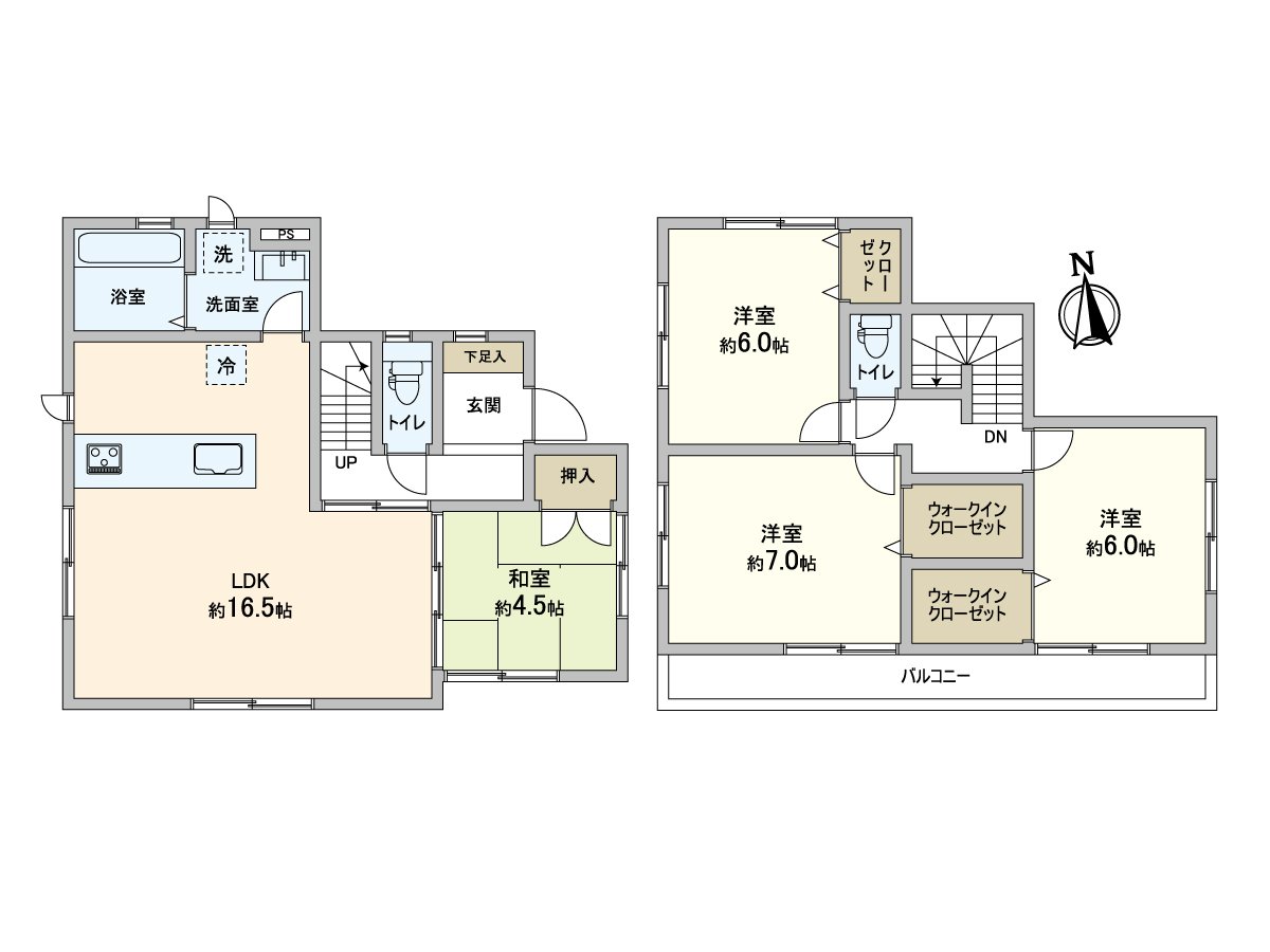 建築面積96.05平方公尺的4LDK