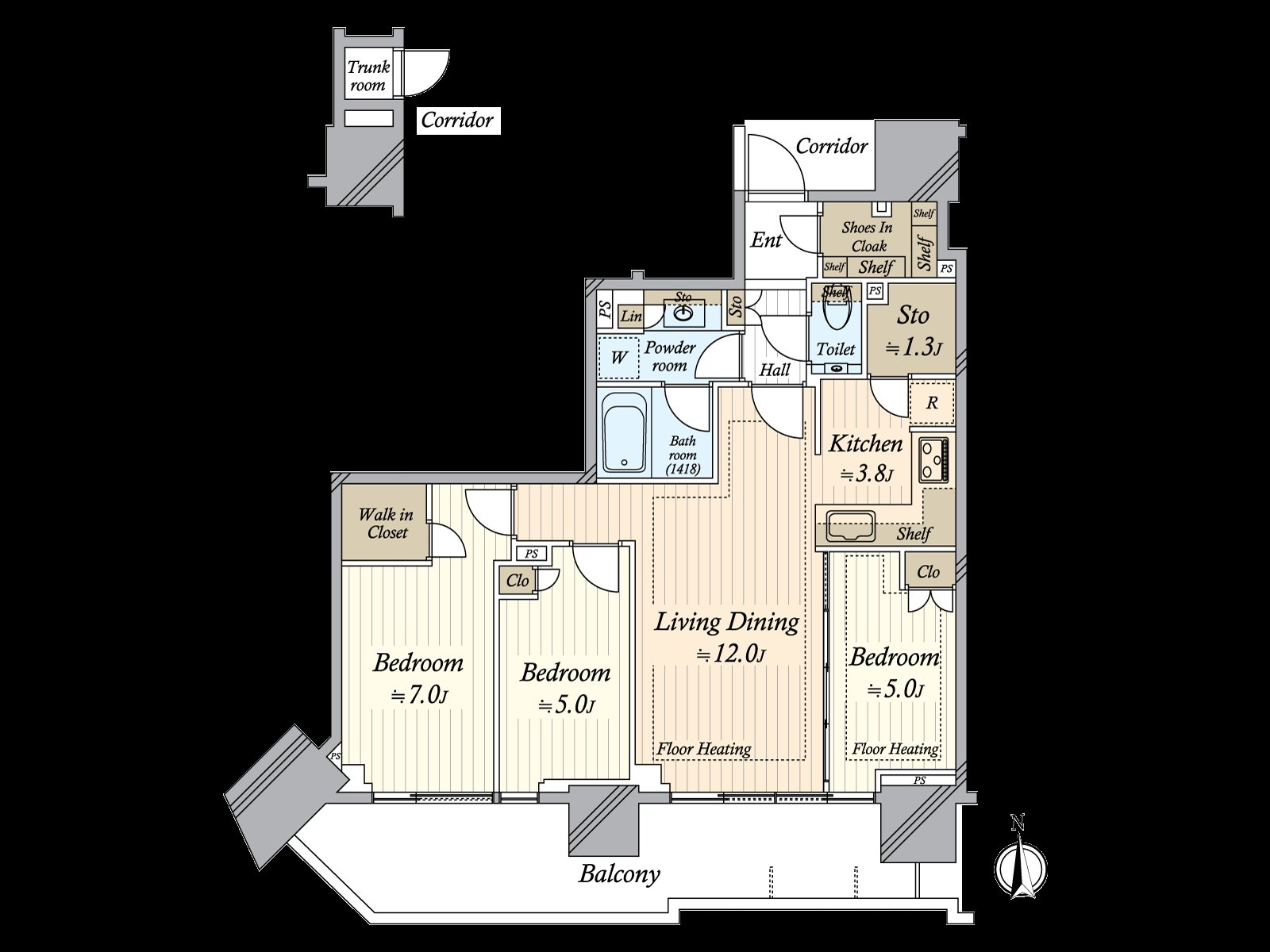 It is the convenient Plan of the wide span