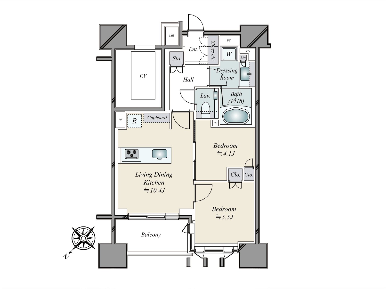 It has been remodeled restroom replaced or the cross swap in November, 2025. I can start new life comfortably. A ventilation system is introduced for 24 hours.