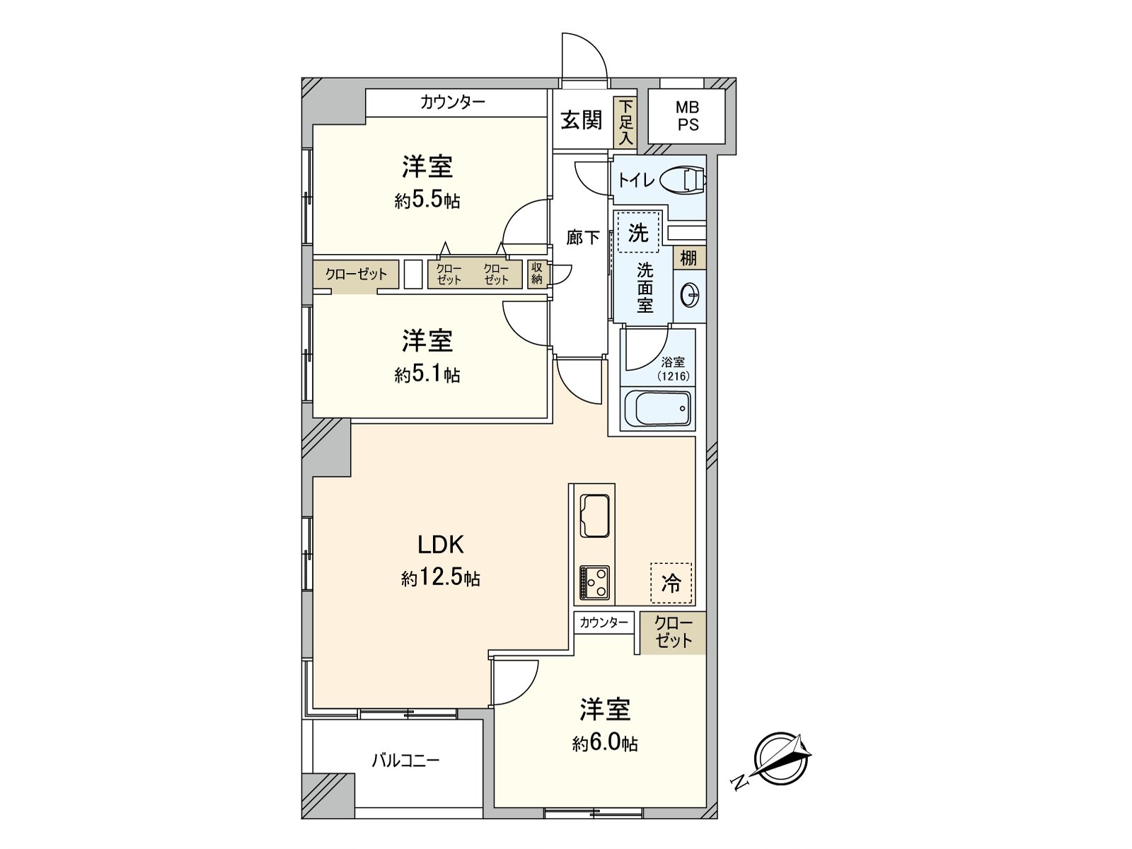 通風關於地上11層樓Mansion 6樓部分，採光房良好。開放式廚房被采用。一邊注視對客廳·餐廳有的家族的樣子，一邊可以烹調。