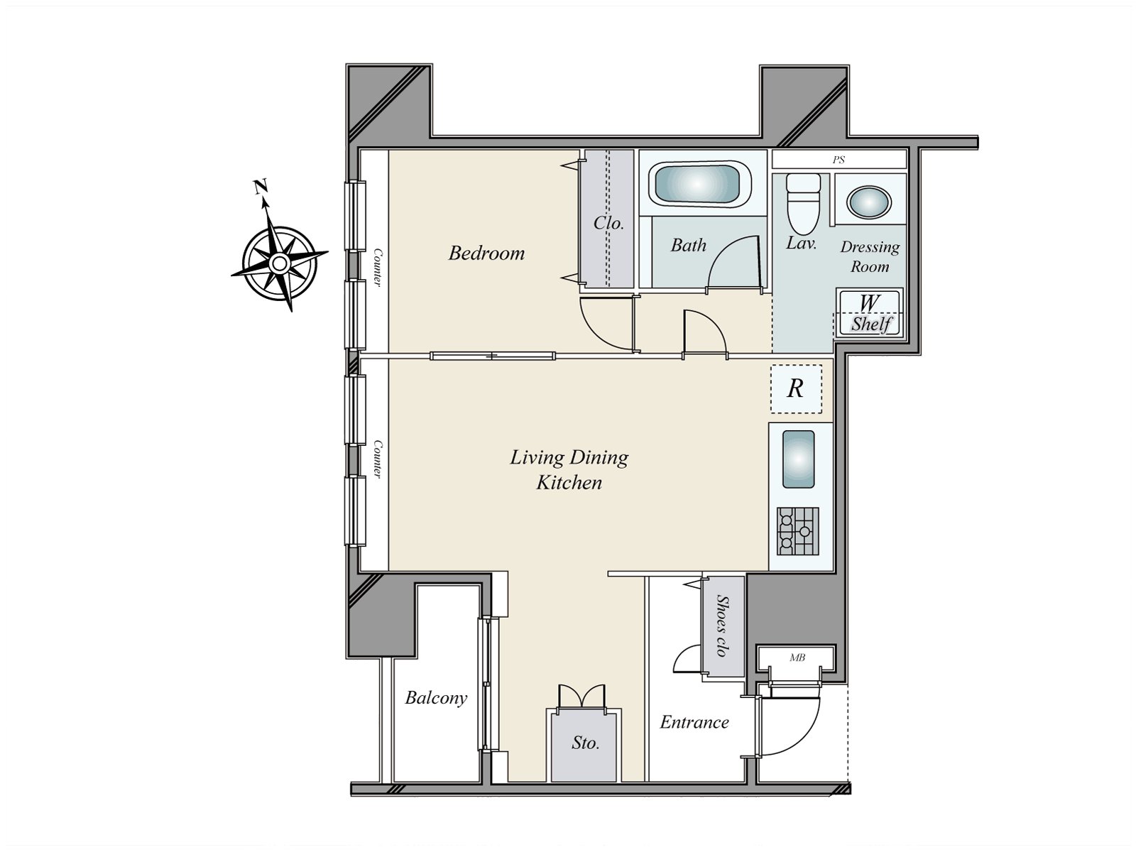 房型图(正制作房型。)改变的可能性有的)