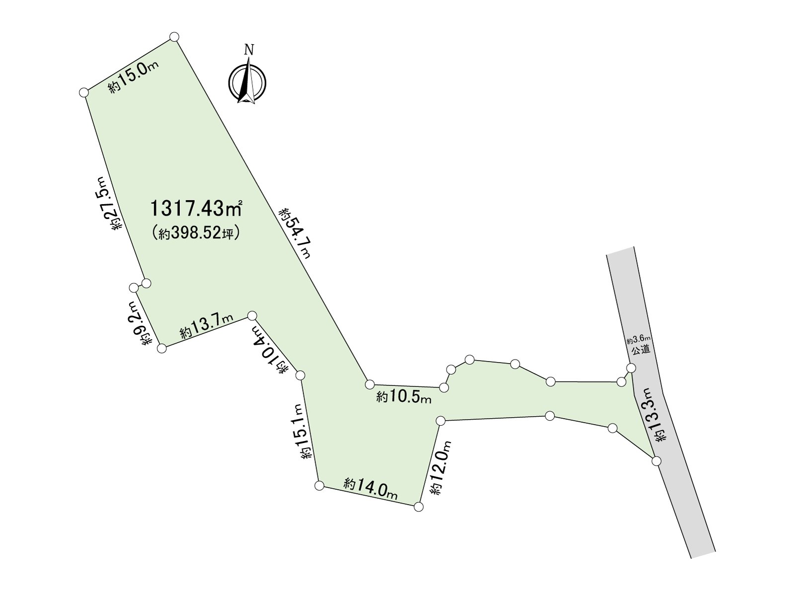 住宅用地部分：401.50平方公尺原野、旱田部分：915。93平方公尺