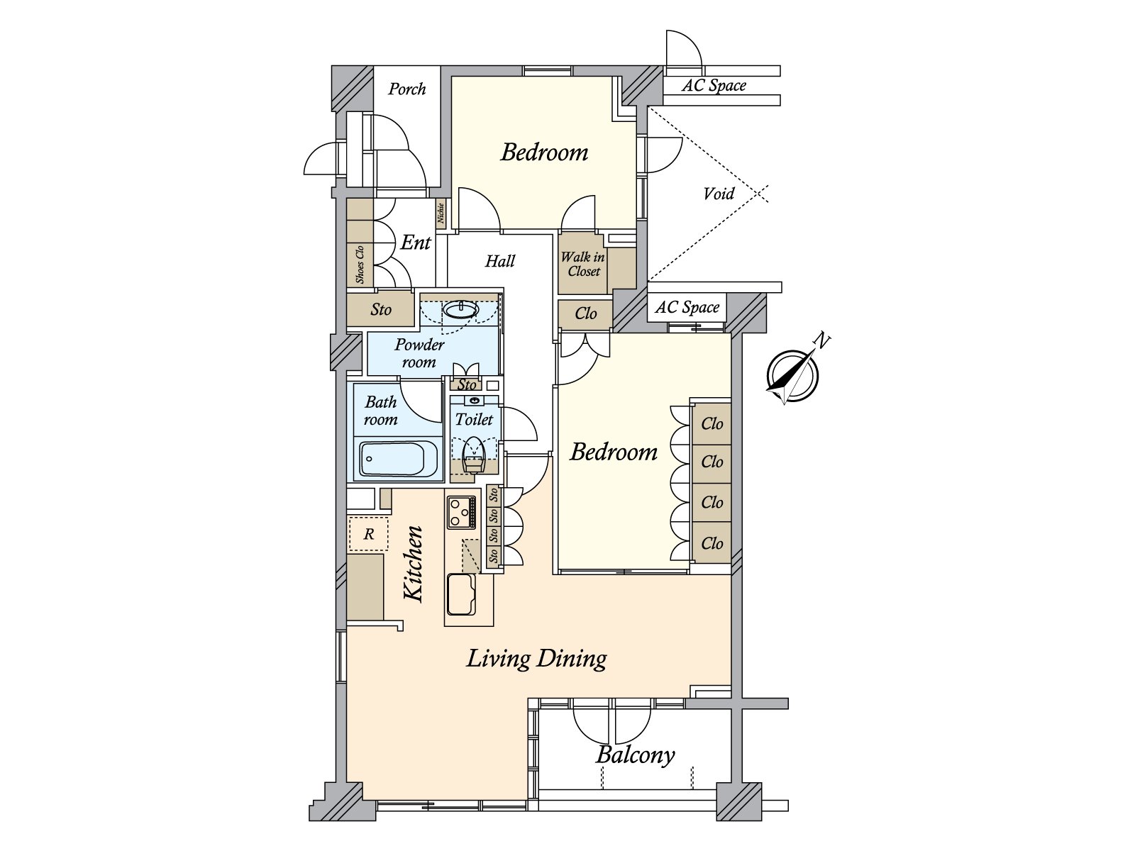 水周围被汇集，流迹线顺利，并且容易把每天的家务换成的房型。收纳被为全居室设定，能实现当做感觉清醒的生活。