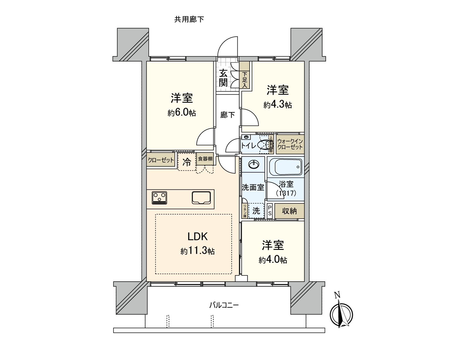 　○ 機能性的約11.3張塌塌米客廳飯廳廚房