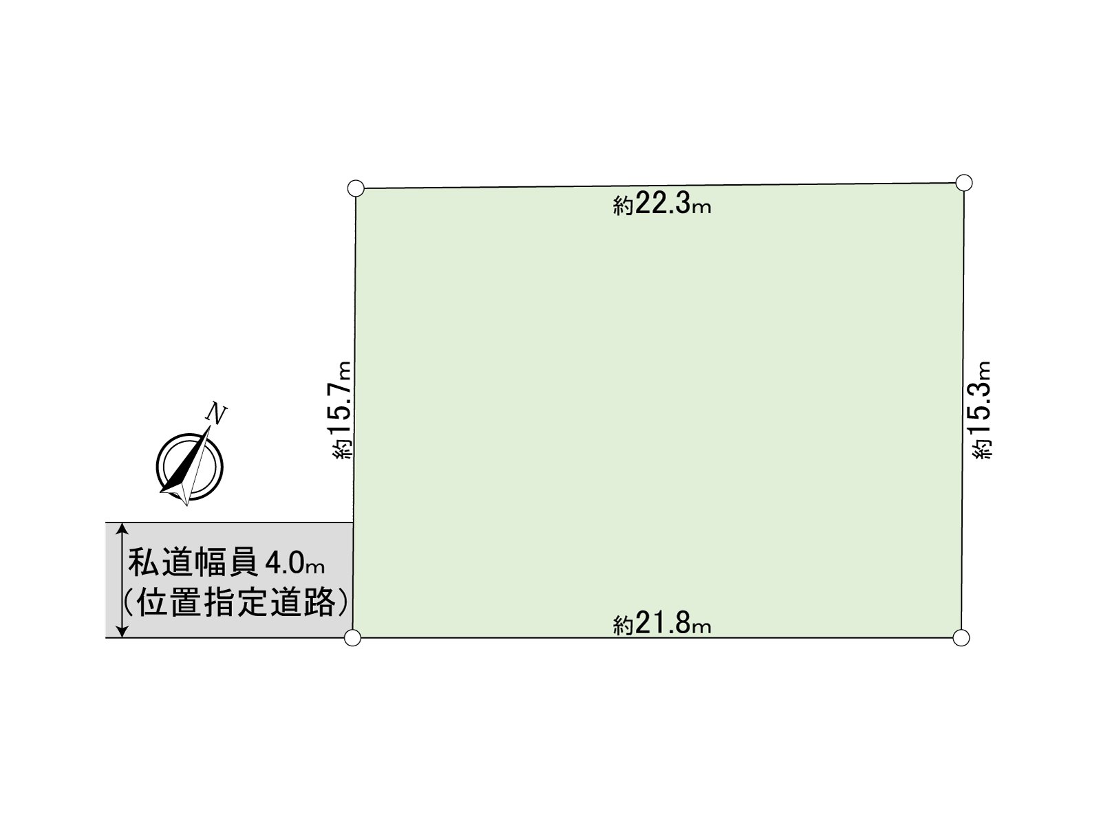 357 square meters of plottage (about 107.99 tsubo)