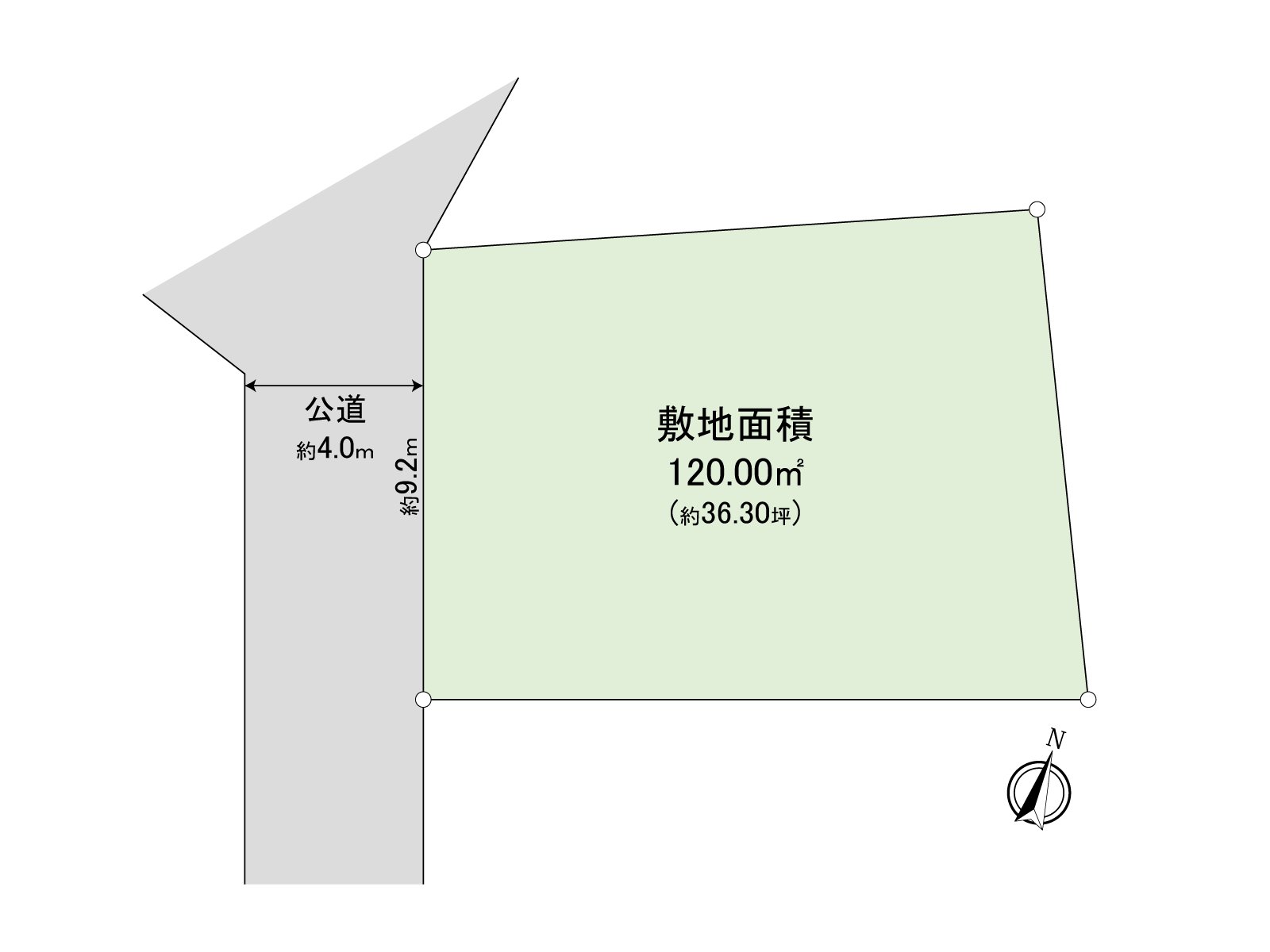 用地面积120平米(约36.29坪)