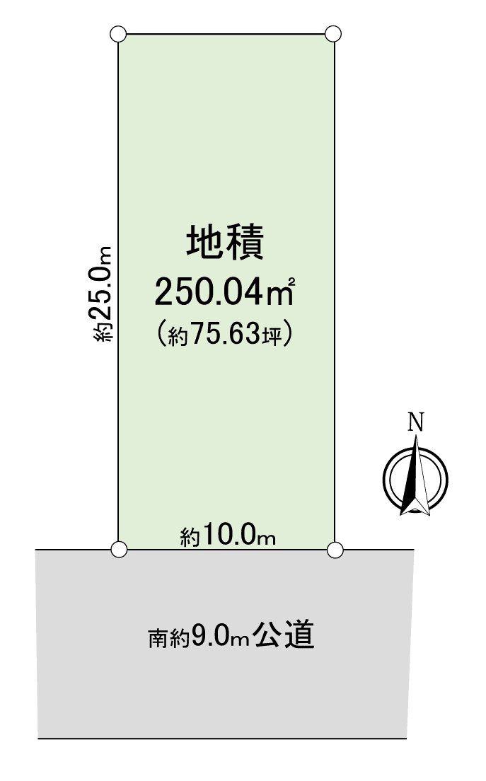 正面宽度大约10.0M，纵深大约25M