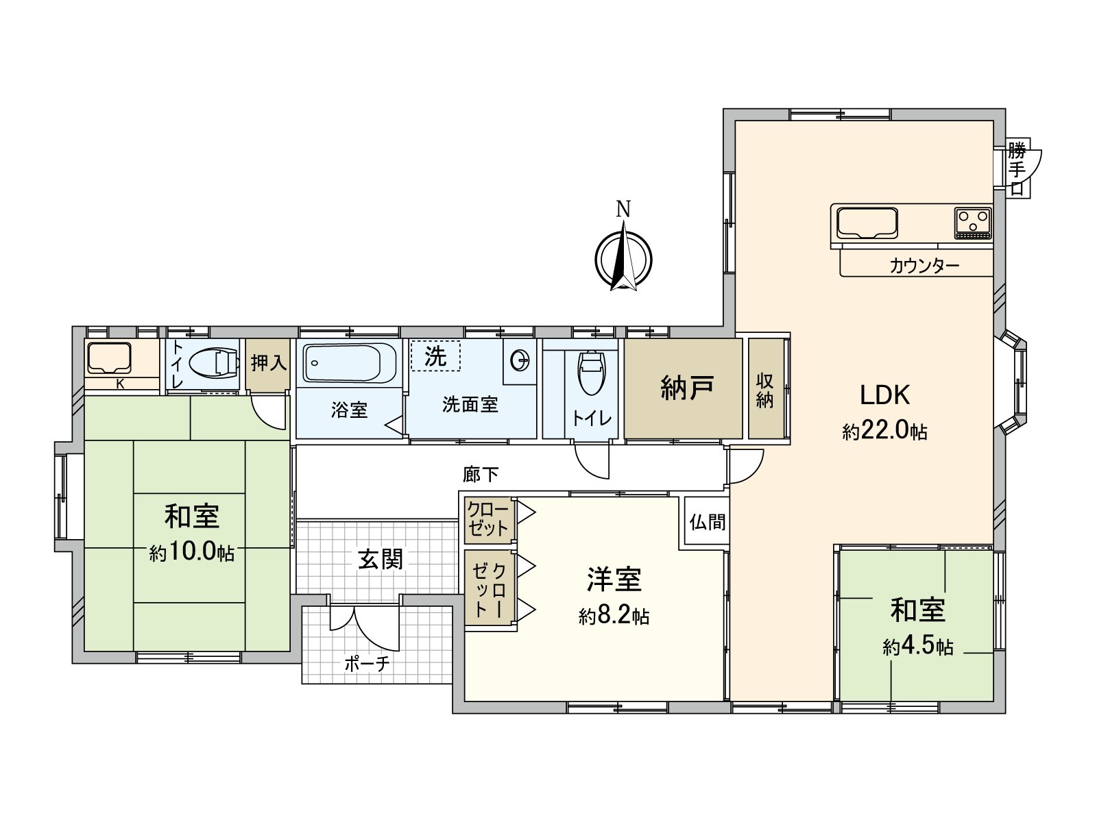 平面圖：3SLDK型的間取