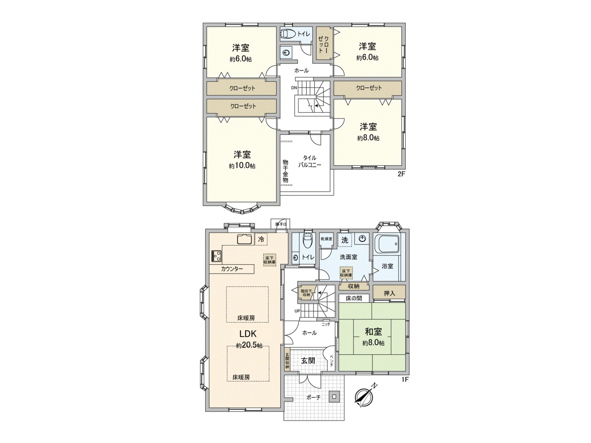 5LDK of the wooden slate roof 2 stories total floor area about 46 tsubo