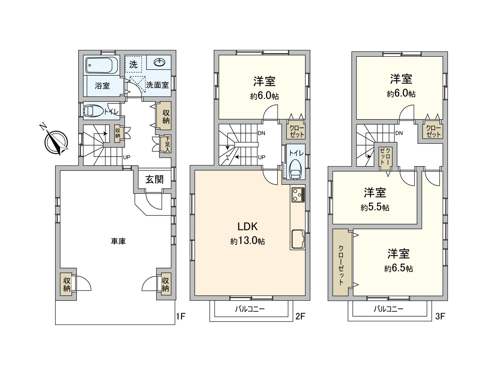4LDK of 111.15 square meters of Total floor area 　