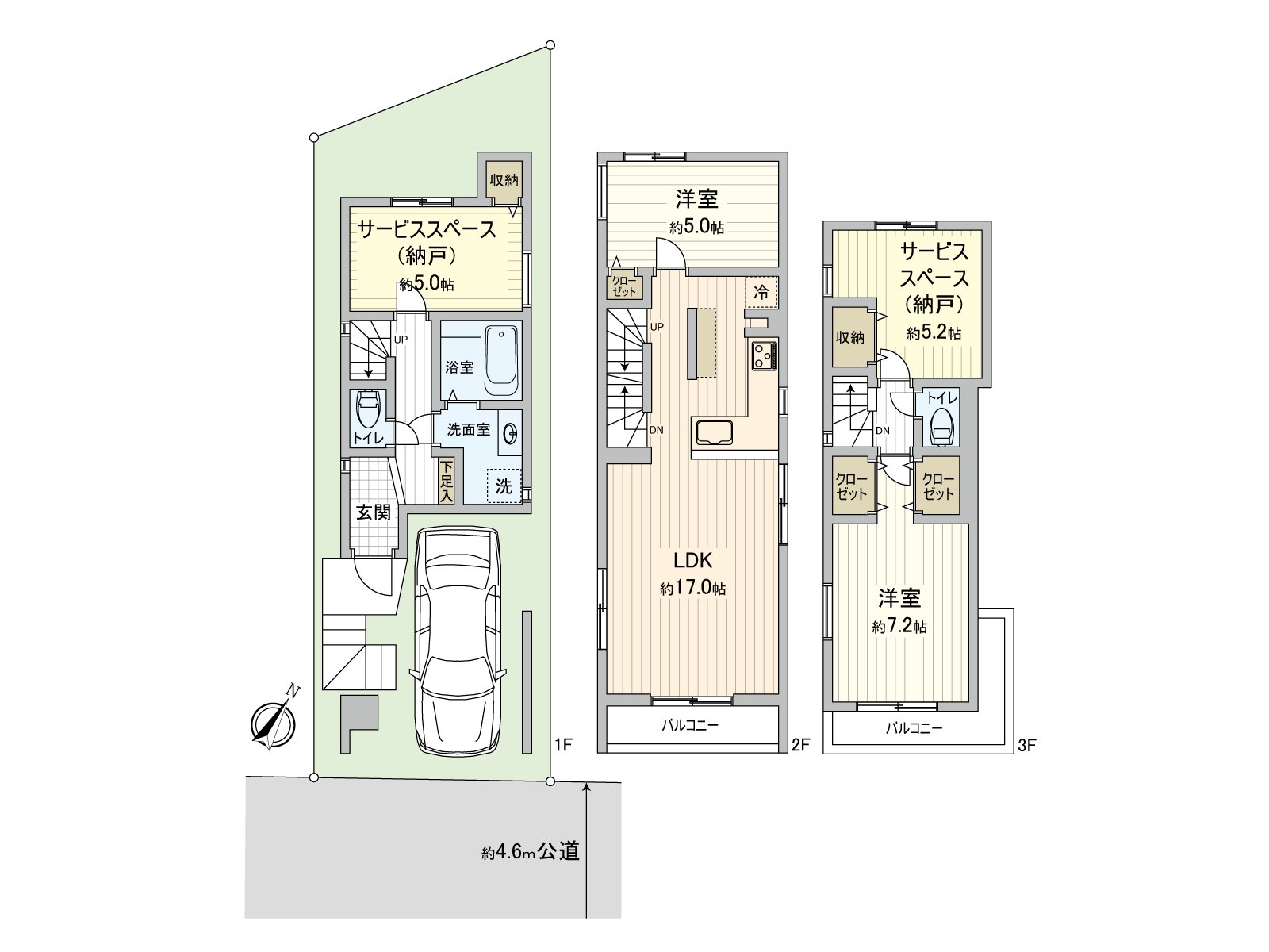 建築面積約33坪的2LDK+2S型