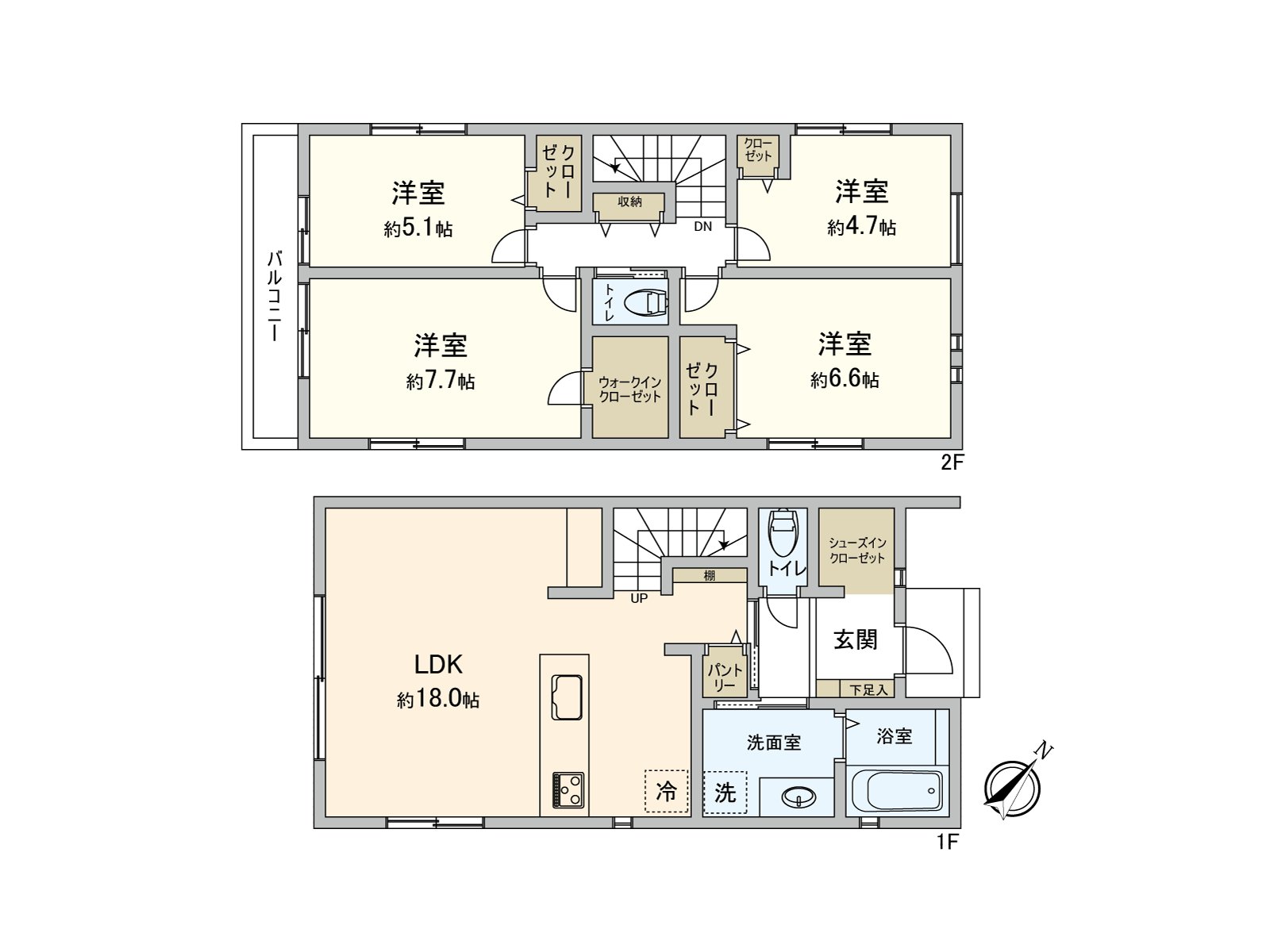 206.96 square meters of Land area, 4LDK type of Total floor area about 99.57 square meters