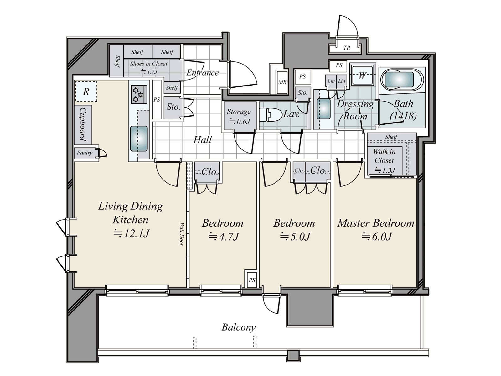 朝南的wide span设计
