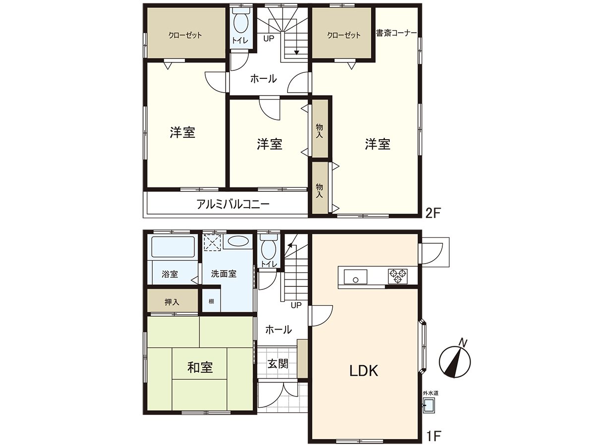 [房型]是表示全体房源的版面设计的房型图。对流迹线以及采光具有参考作用。