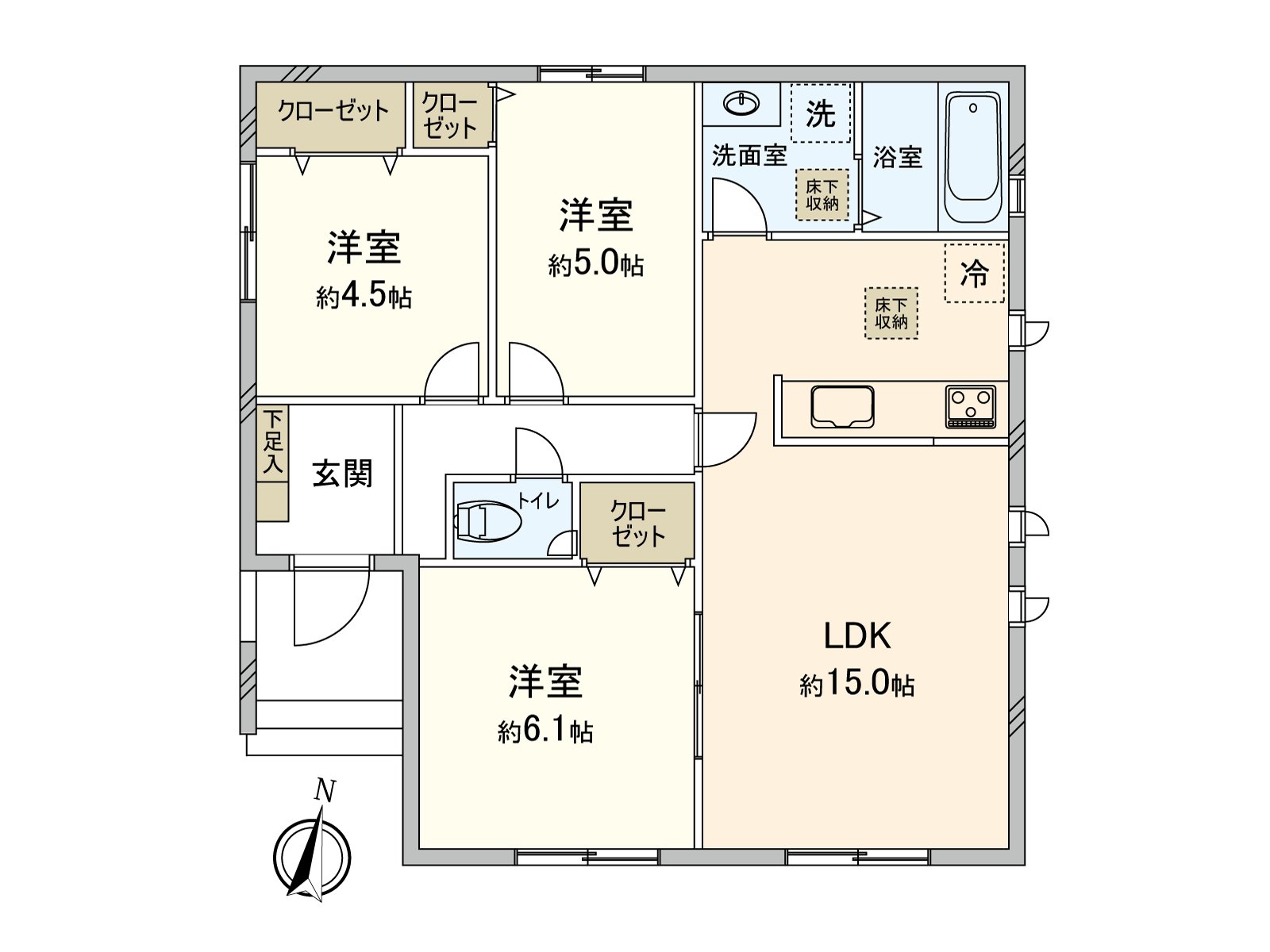 是表示全體房屋的版面設計的平面圖。對流跡線以及采光具有參考作用。
