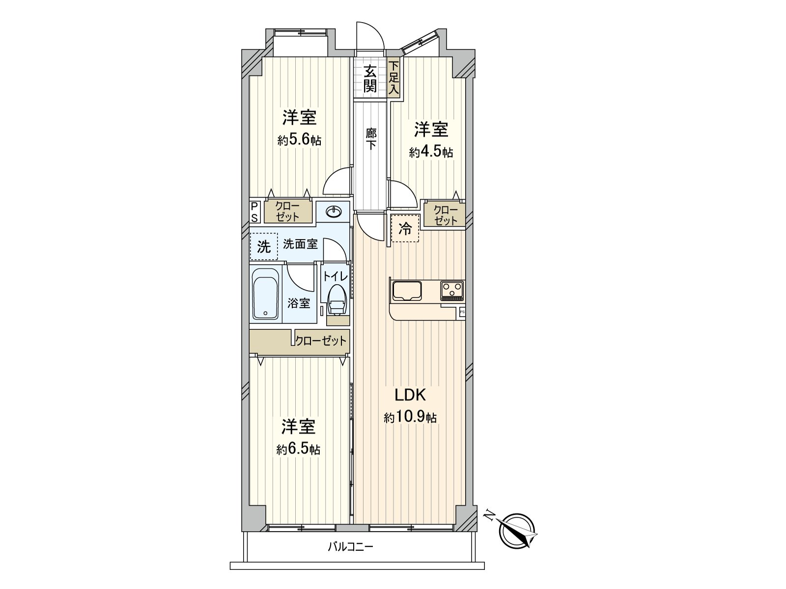 是表示全體房屋的版面設計的平面圖。對流跡線以及采光具有參考作用。