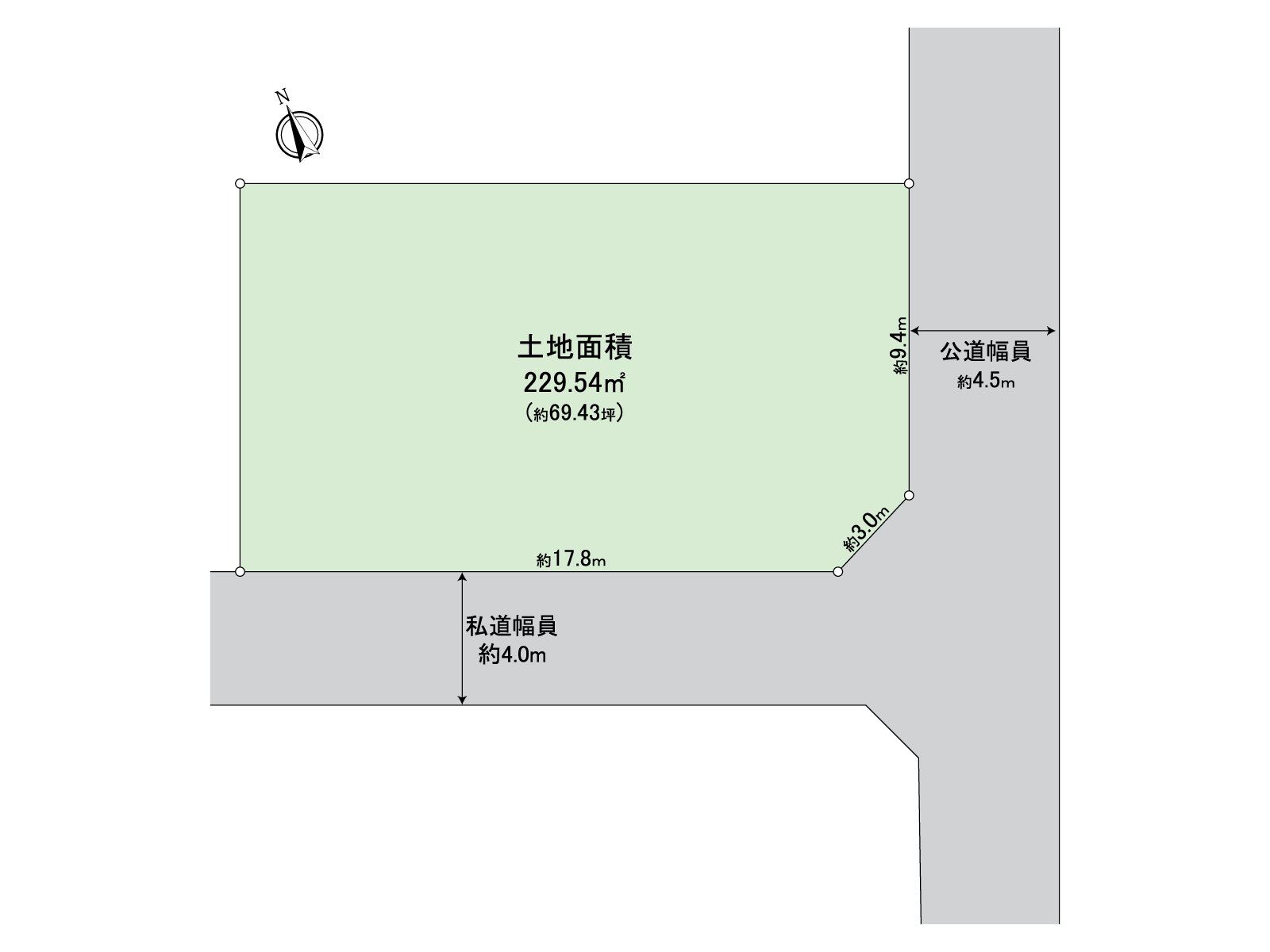 用地面积约69坪