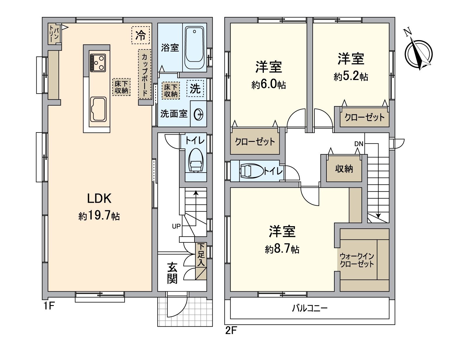 LDK about 19 quires ･ island kitchen