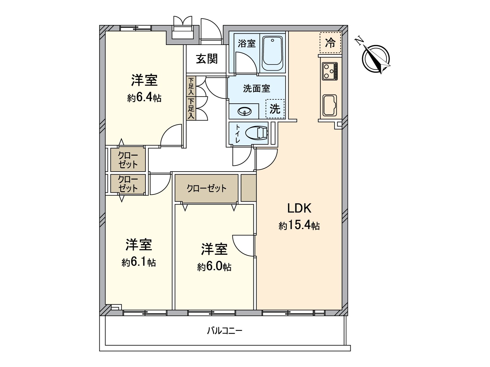There is each room storing