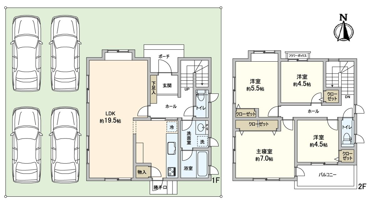 It is Layout of floor plan 4LDK.