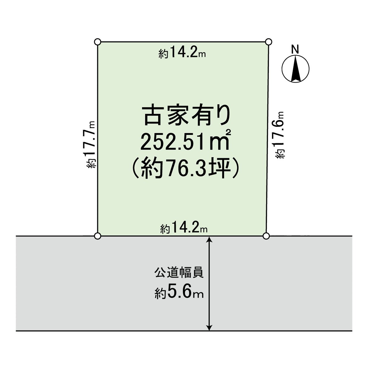 区划图土地面积251.6平方米(约76.1坪)