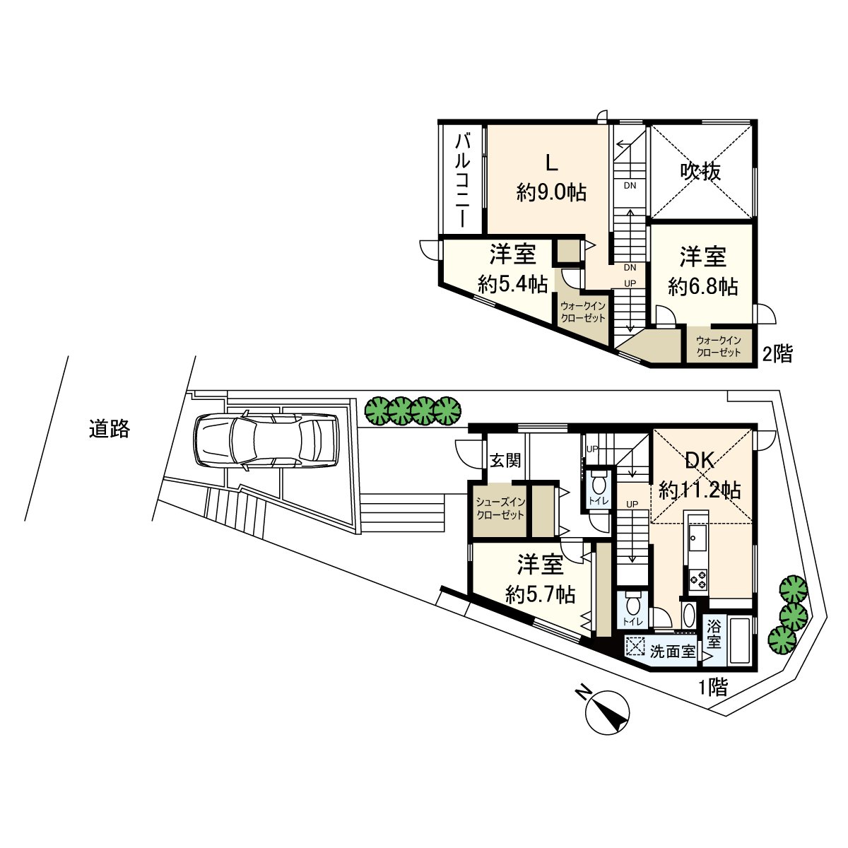 平面圖。有停車位(車型限制有)