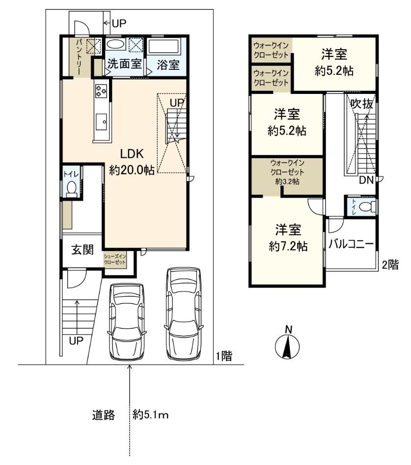 房型图。使用面积105.18平米。