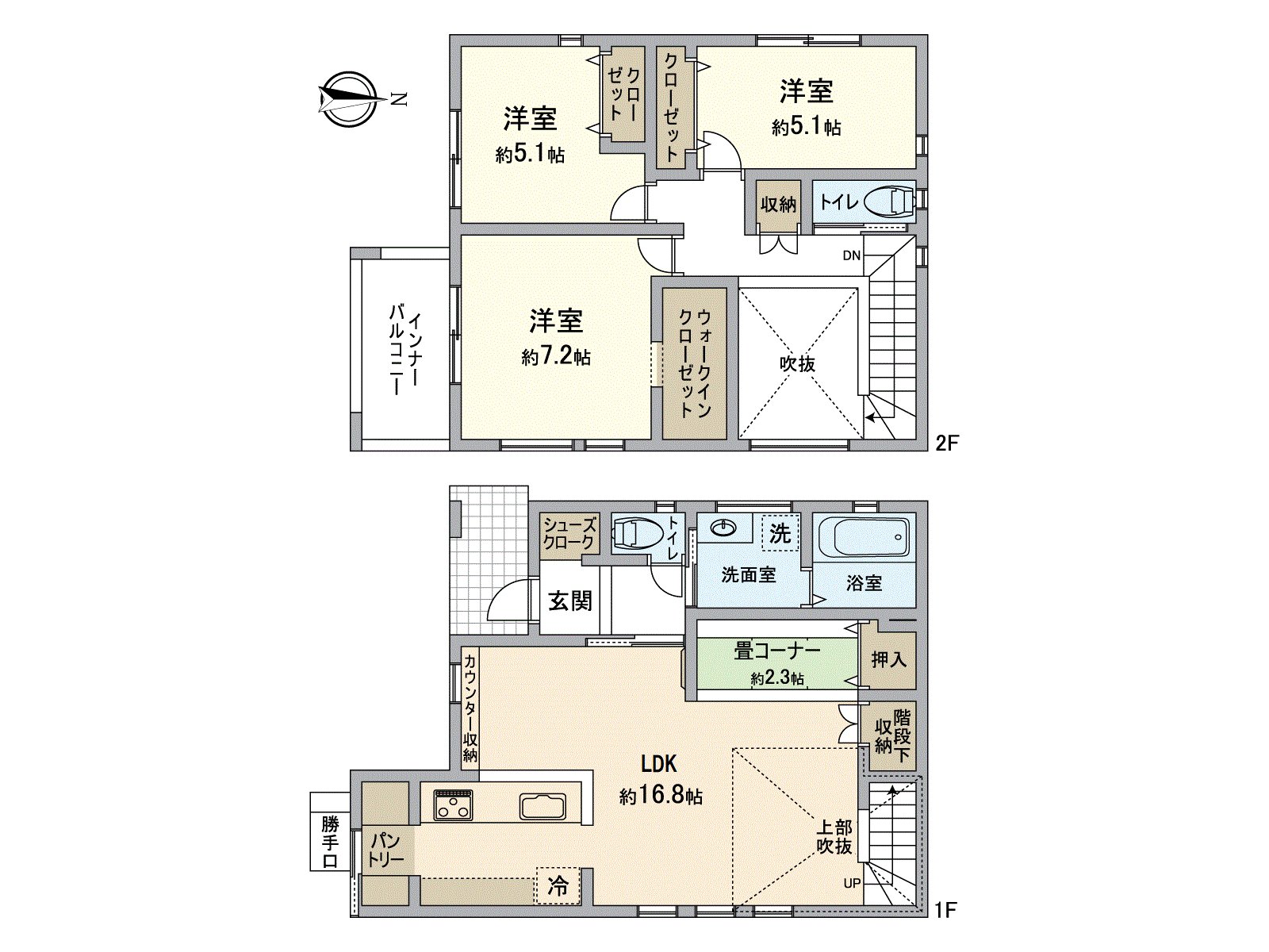 95.76 square meters of 3LDK ･