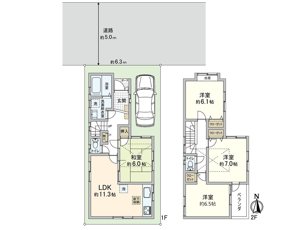 4LDK is with Parking lot.