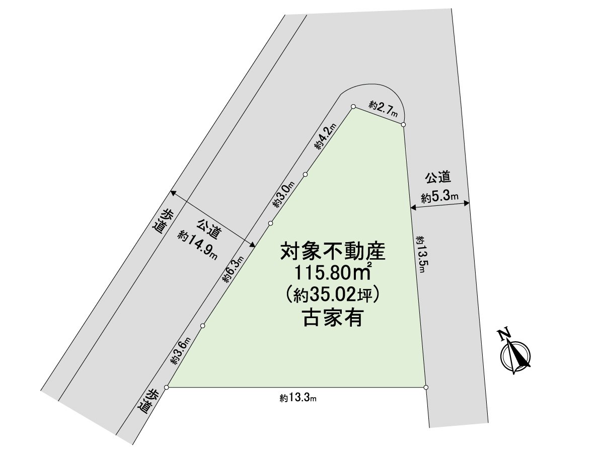 土地面積：115.80平方公尺(約35.02坪)