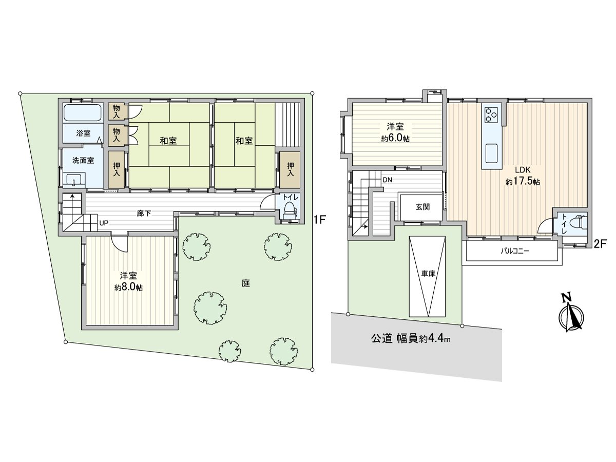 2nd floor is the house of the entrance.