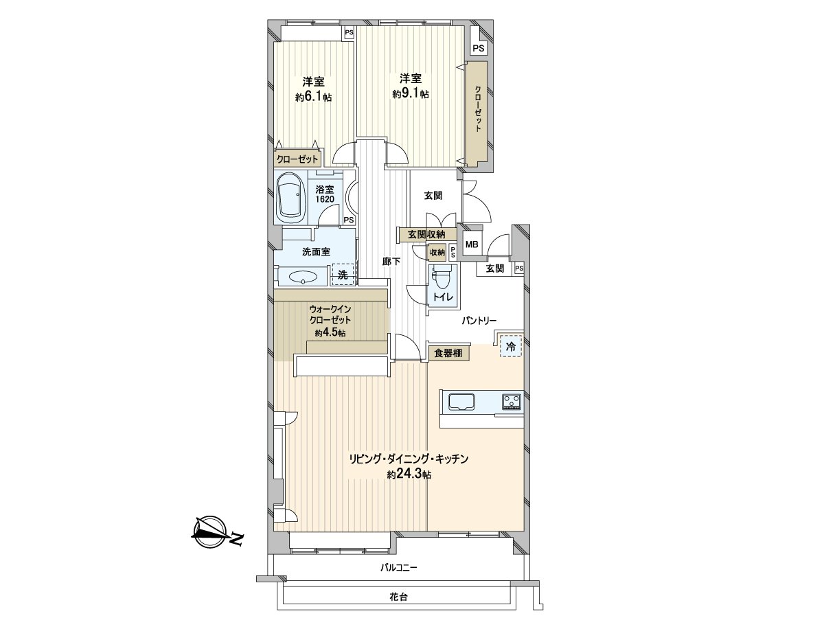 It is a photograph of the floor plan. There is the large-scale renovation history with the Plan change in December, 2021.