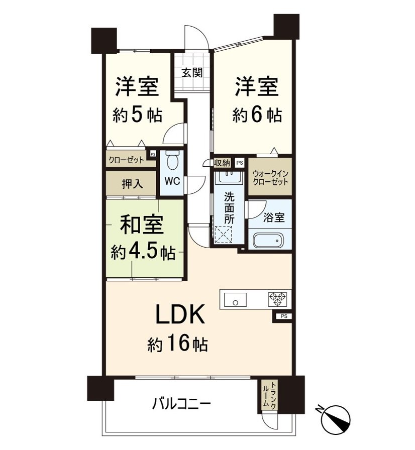 陽光在朝南西陽台良好♪