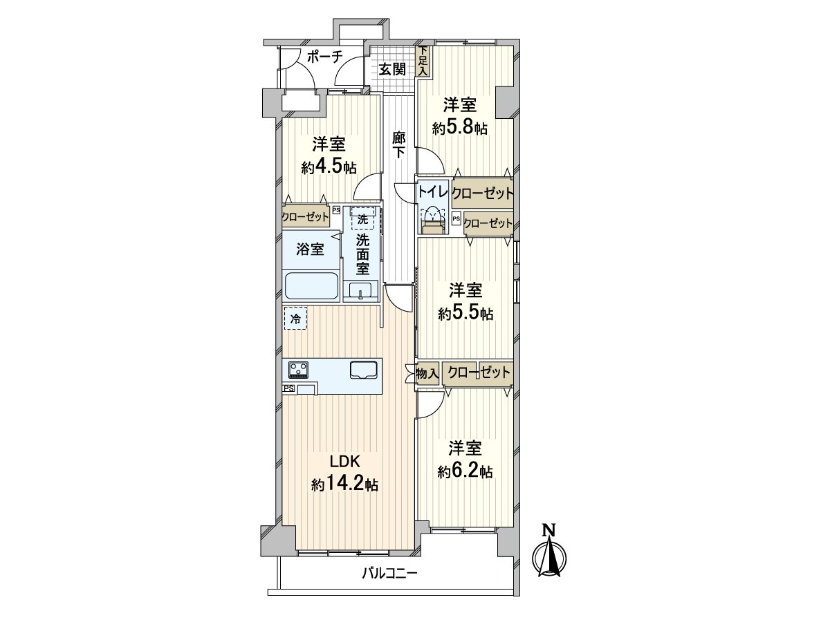 79.59平方公尺的4LDK