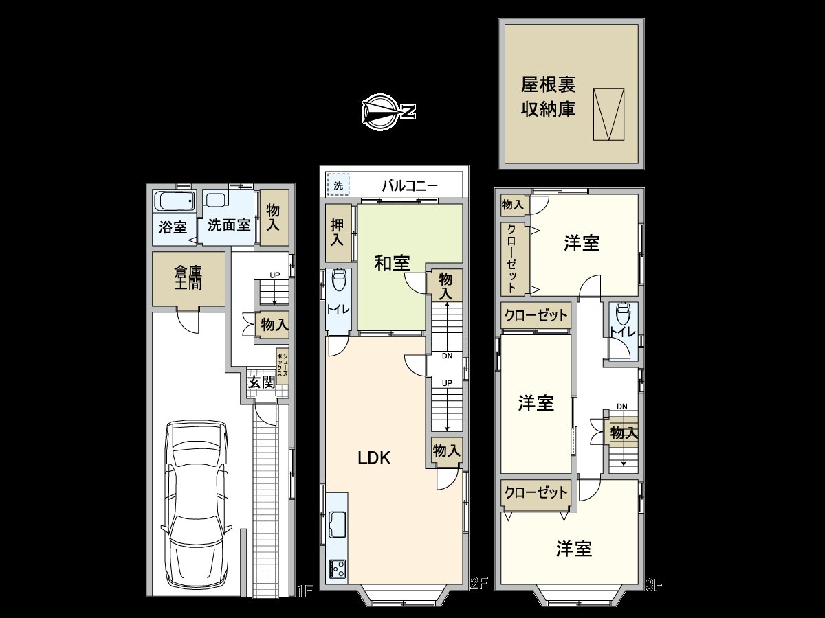 是1994年1月建築的3層樓，4LDK的房型。