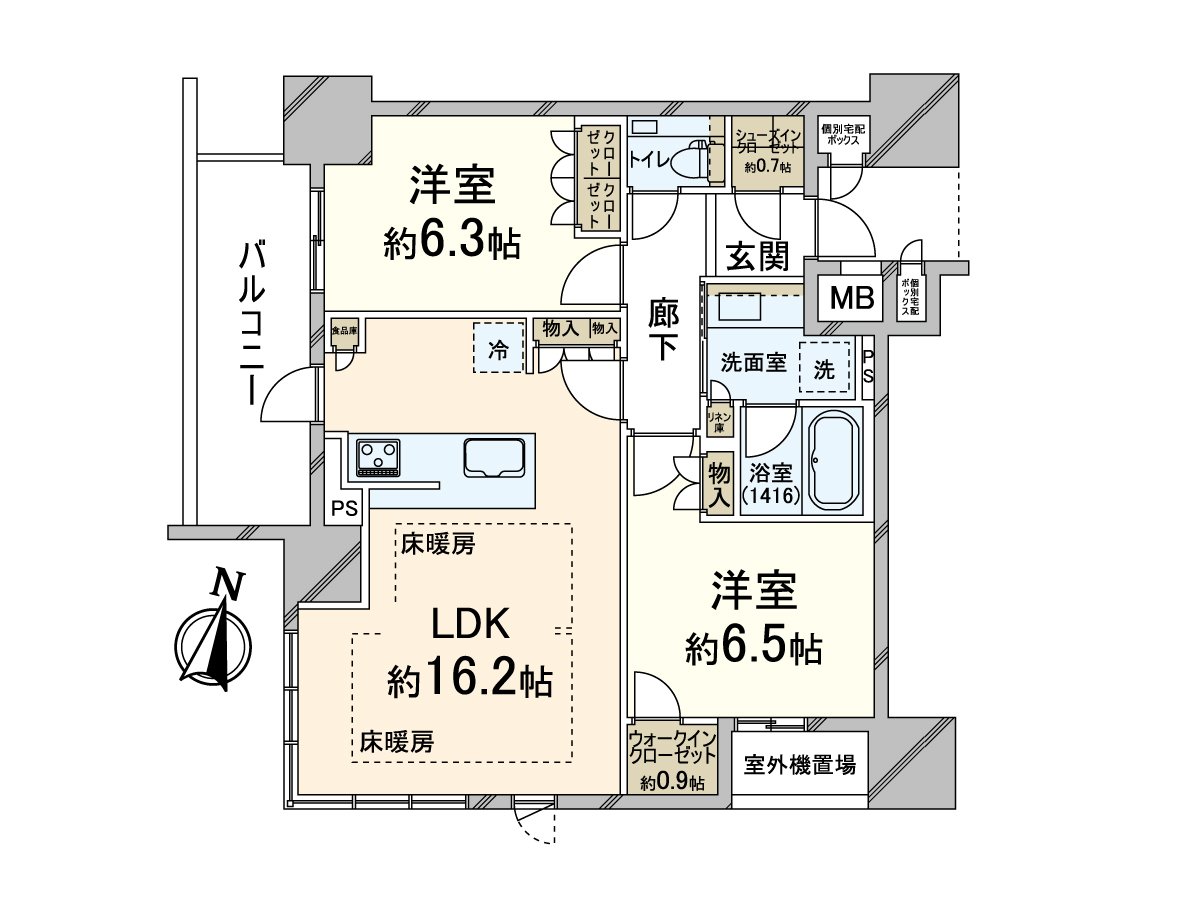 私人使用面積/67.93平方公尺，西南邊間，2LDK的間取。能從陽台看澱川煙火(依據天氣好壞)。請到詳細[三井Rehouse梅田Center]的，新林(shimbayashi)、上松(uematsu)詢問。