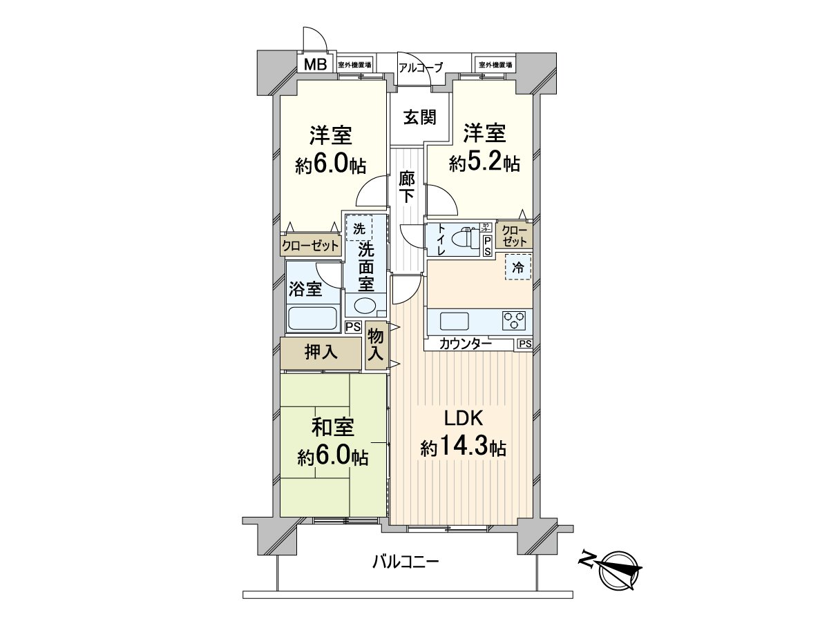 [平面圖]家務流跡線是被想的容易使用的房型