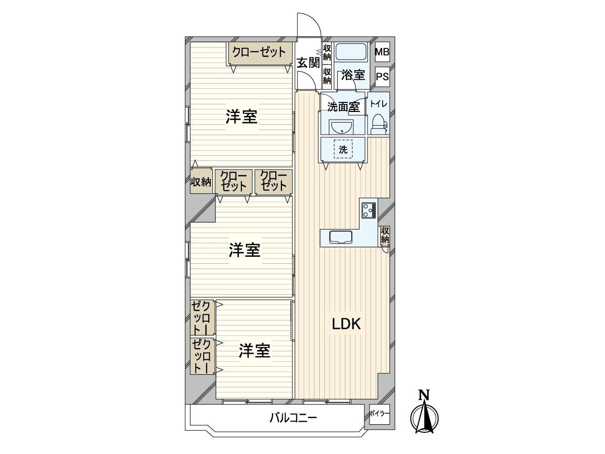 家務流跡線是被想的容易使用的房型。