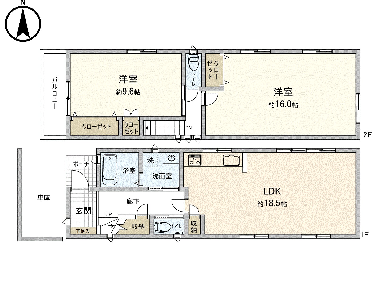 2LDK的房型這樣。